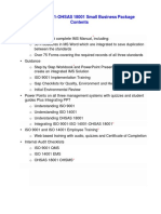 Ims Iso 9001 Iso 14001 Ohsas 18001 Small Business Package PDF