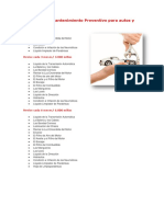 Programa de Mantenimiento Preventivo para Autos y Vehículos