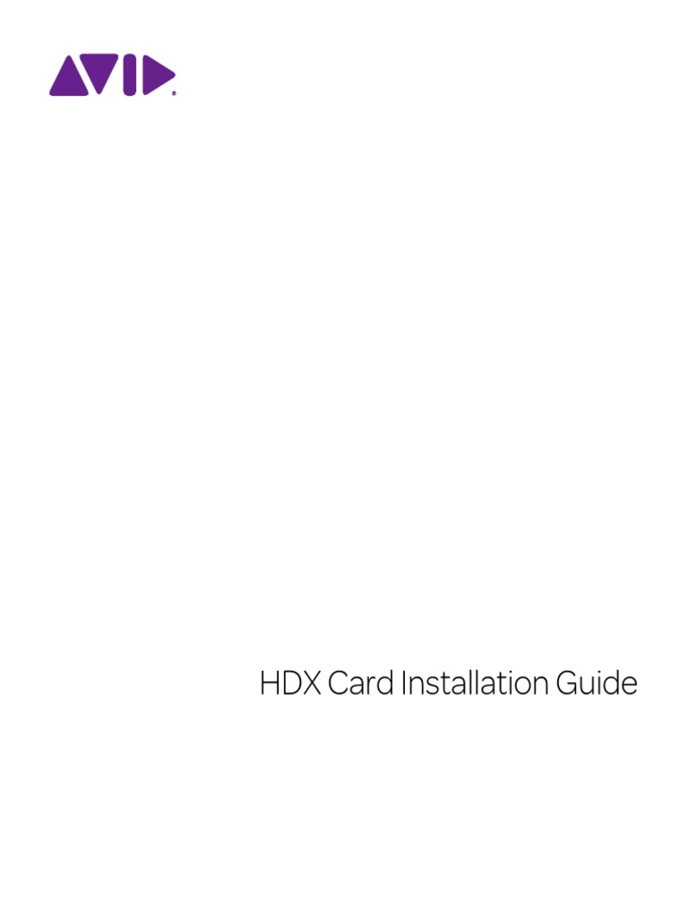 HDX Card Install Guide | PDF | Analog To Digital Converter | Audio ...