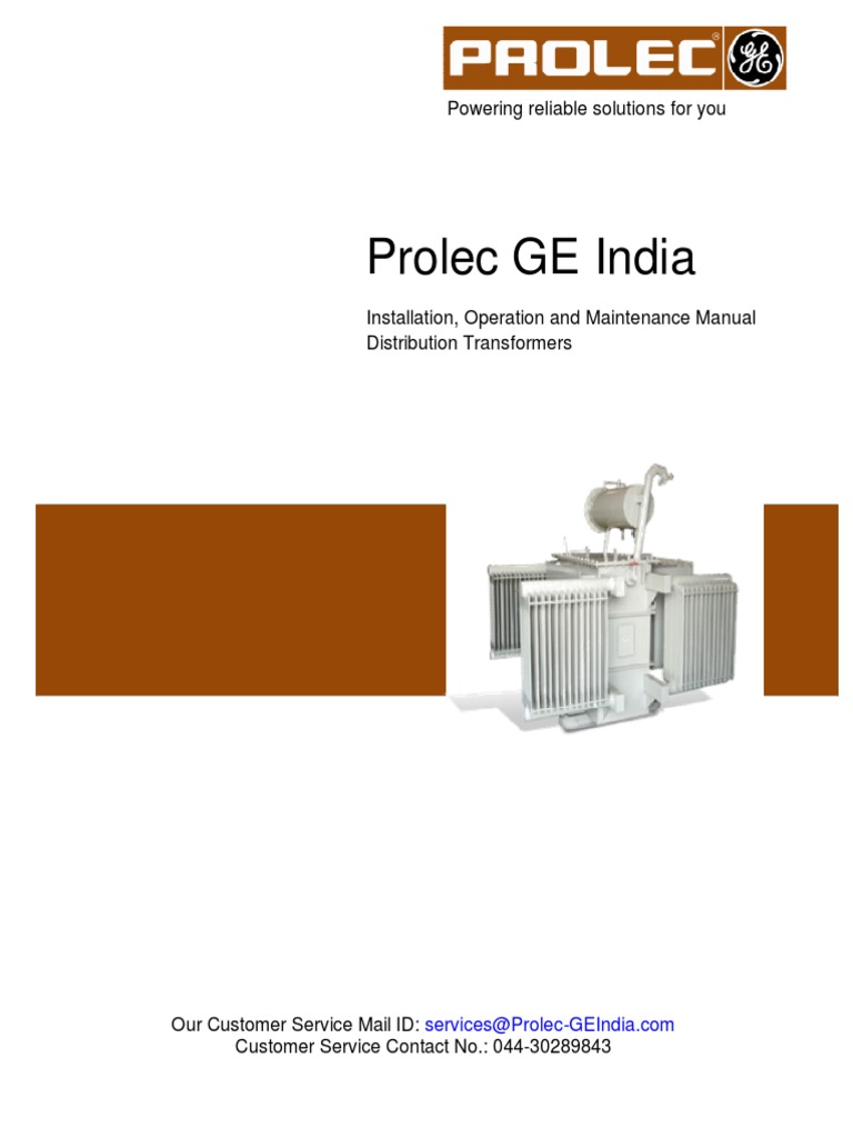 Installation, Operation, and Maintenance of Distribution Transformers