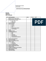 Daftar Berkas Kepegawaian RS TK IV 01.07