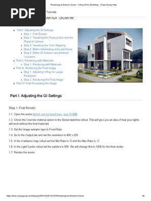 Sketchup Vray Tutorial Vray Exterior Rendering Part2 V Ray Next For