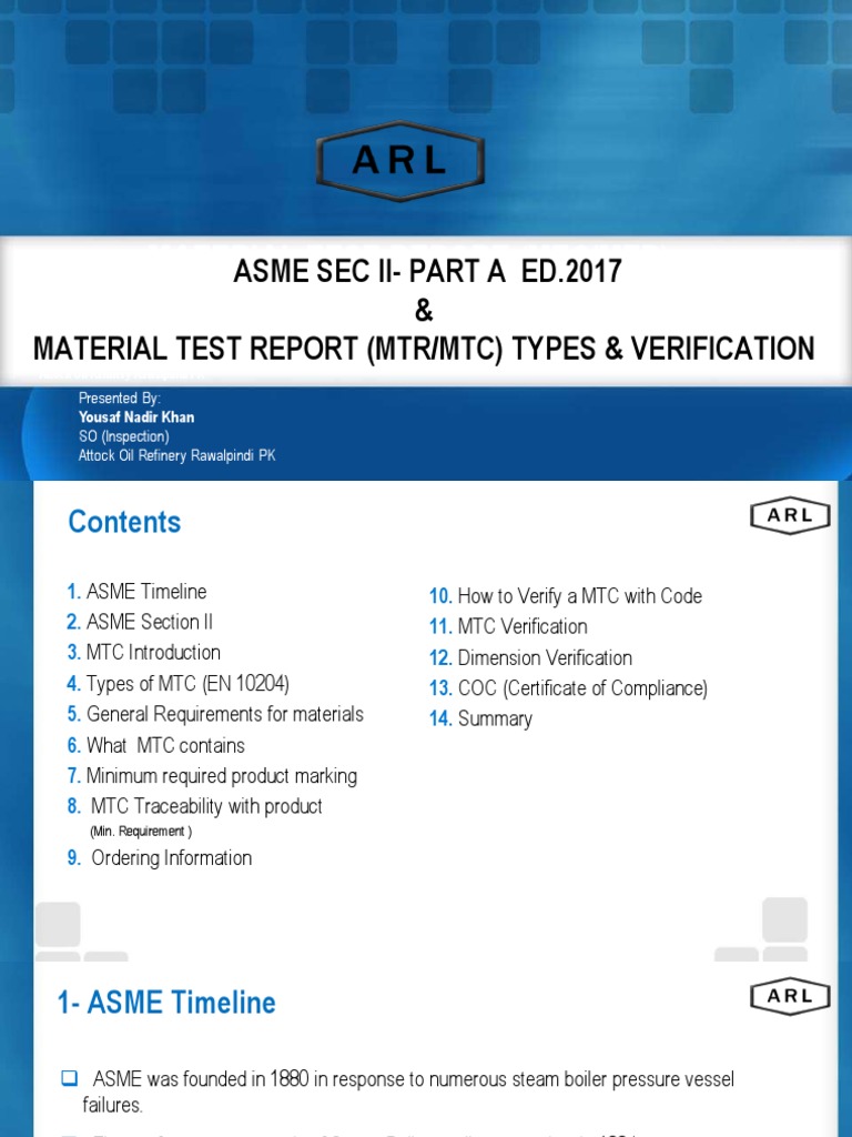 MTC Types and Verification Guide | PDF | Pipe (Fluid Conveyance) | Steel