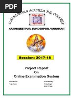 Project Report On Online Examination System: Submitted To Submitted By: Pooja Yadav Pinky Singh Bca Vi Sem