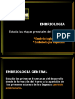 Embriología Tejidos - Histogénesis