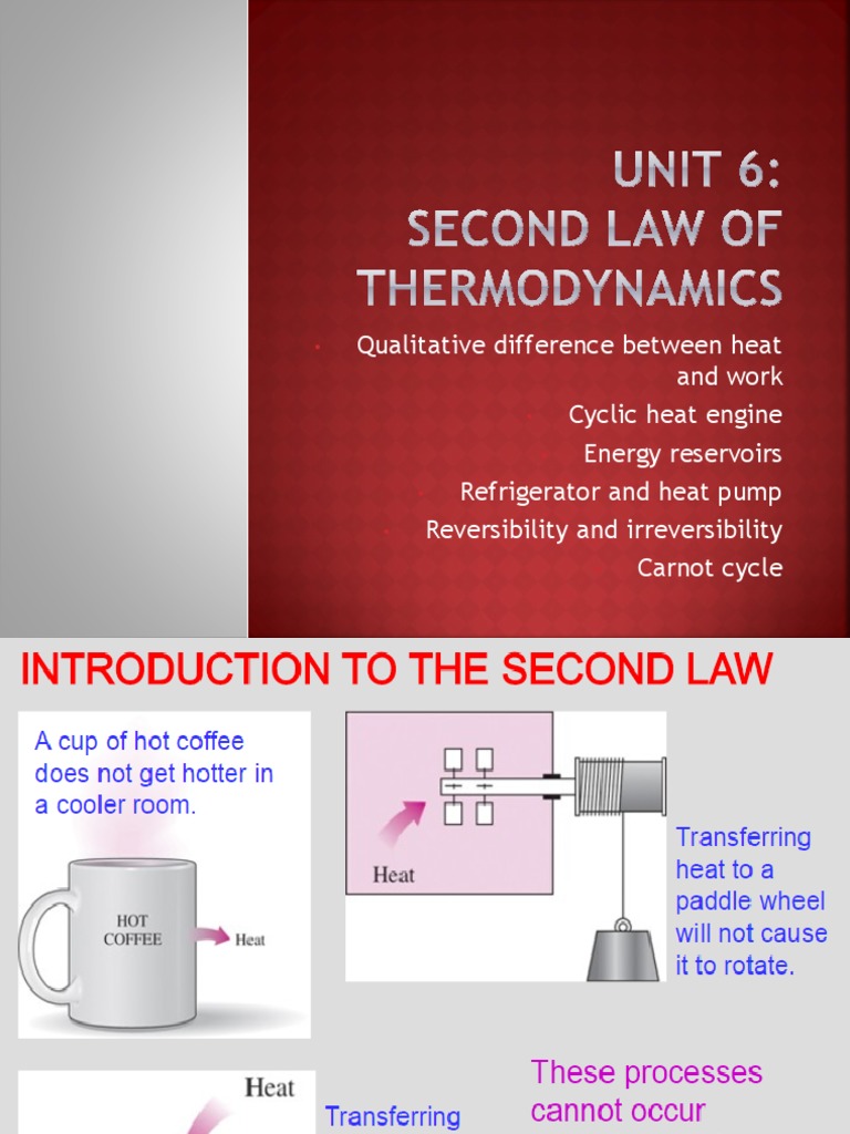 Unit 6 - Second Law of Thermodynamics | PDF | Heat | Second Law Of ...