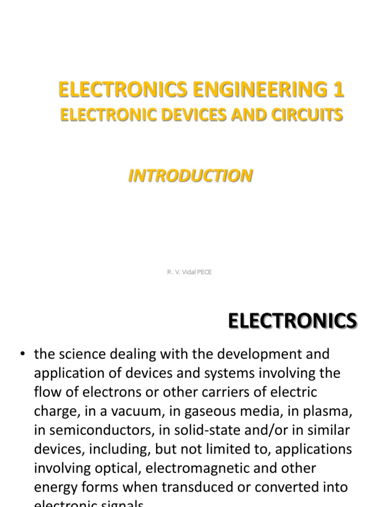 Electronics Engineering Overview | PDF | Electronic Circuits | Electronics