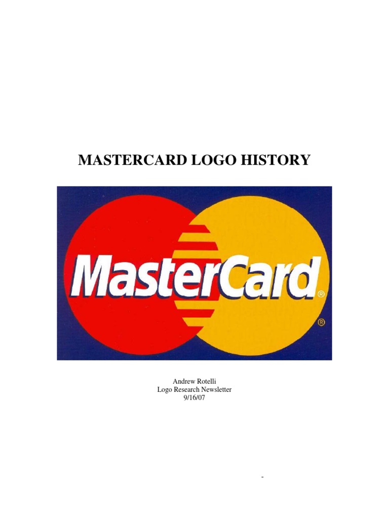 History of Master Card Logo | PDF | Master Card | Page Layout