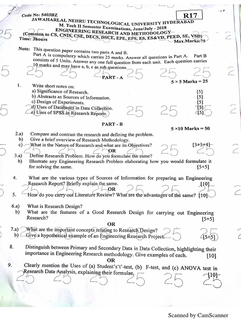 Past question paper image