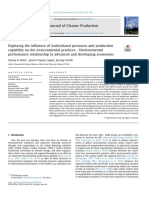 Betts TK Exploring The Influence of Institutional Pressures and Production Capability On The Environmental Practices Environmental Performance Relationship in Advanced and Developing Economies 2018