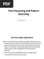 Text Processing and Pattern Searching: Chapter - 6