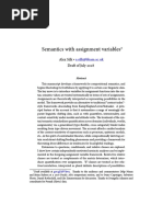  Semantics Assignment Variables