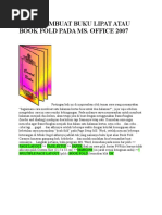 Cara Membuat Buku Lipat Atau Book Fold Pada Ms