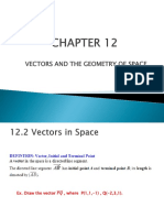 Vectors and The Geometry of Space