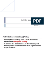Activity based costing calculation for multiple products