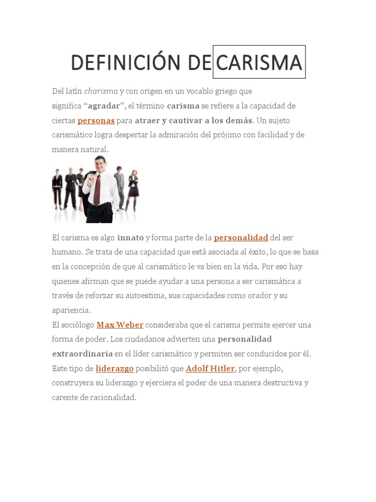 Liderazgo Carismatico. Para Ppt | Carisma | Liderazgo