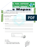 Ficha Elementos de Un Mapa para Tercero de Primaria