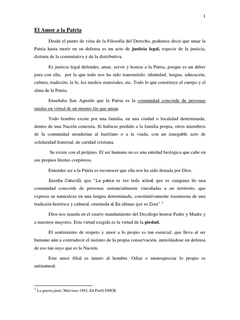 Amor A La Patria Por Mons. Pedro Candia | PDF | Cristo (título) | Amor