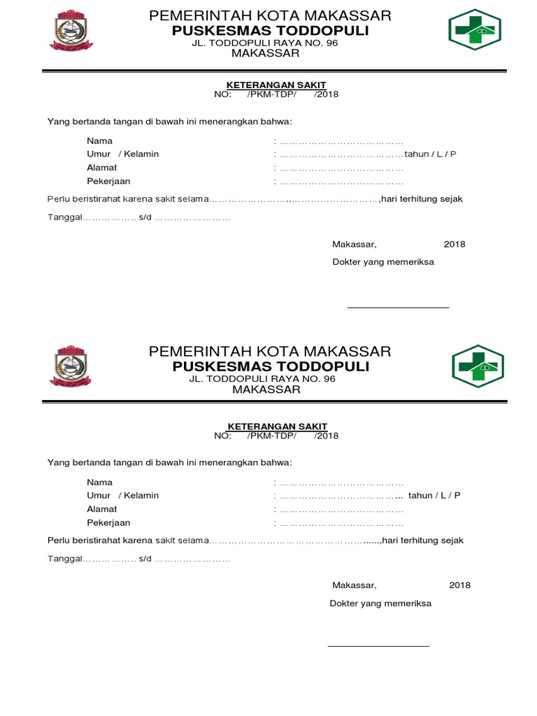 Surat Ket Sakit