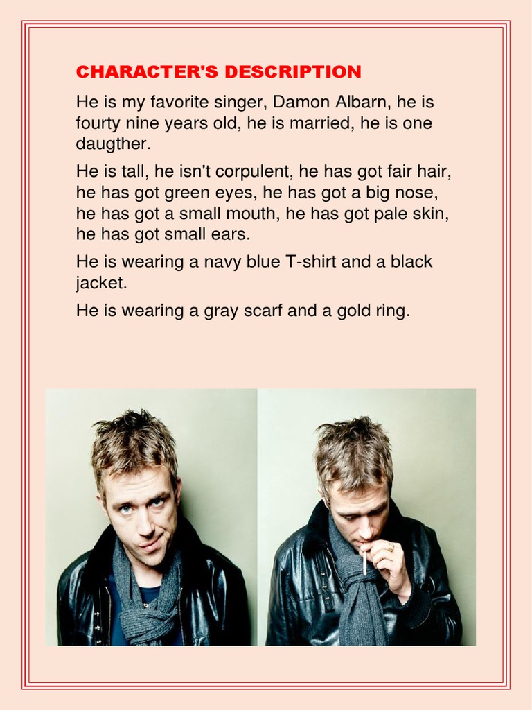 Damon Albarn: Profile and Appearance | PDF | Home & Garden