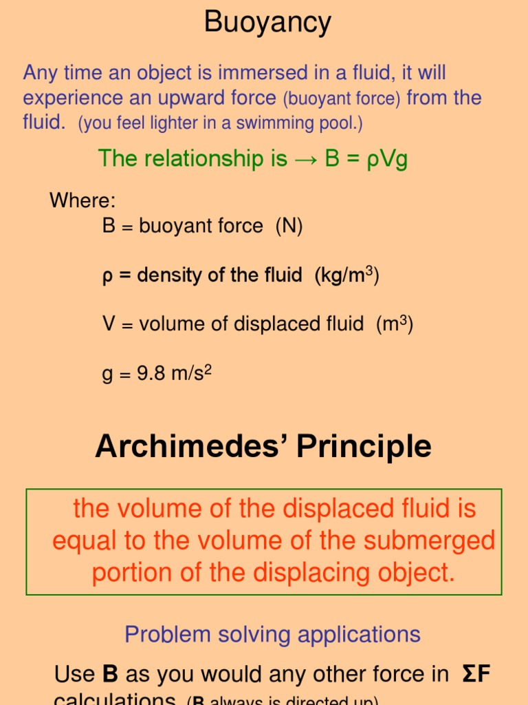 Buoyancy PDF Buoyancy Mechanical Engineering