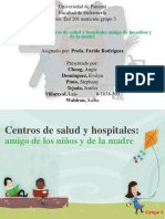 Centros de Salud y Hospitales Amigos de Los Niños y de La Madre