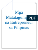 Matatagumpay Na Entrepreneur Sa Pilipinas