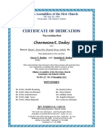 Dadoy Certificate of Dedication