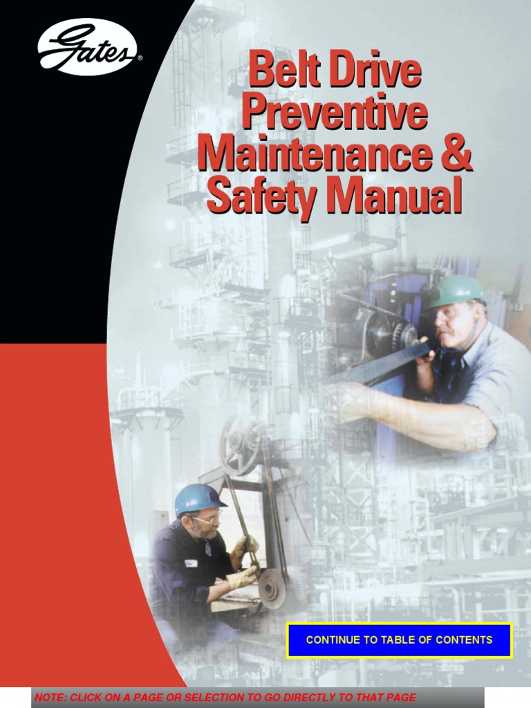 Belt Drive Maintenance Gates PDF Belt (Mechanical) Mechanical