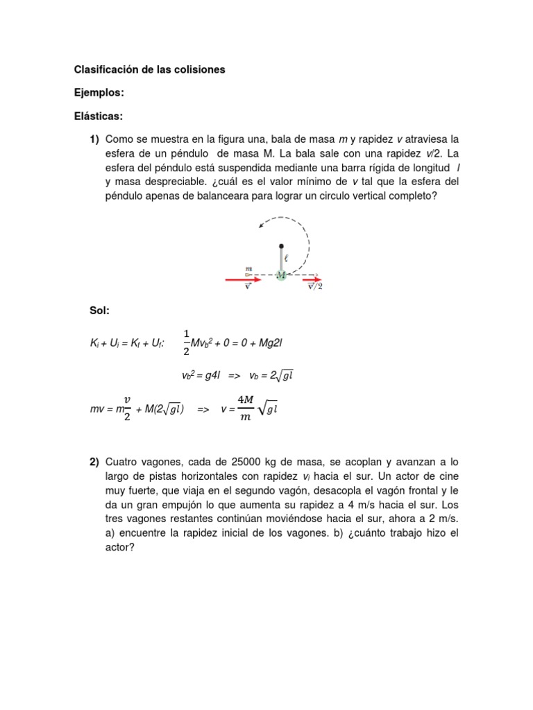 Clasificación de Las Colisiones