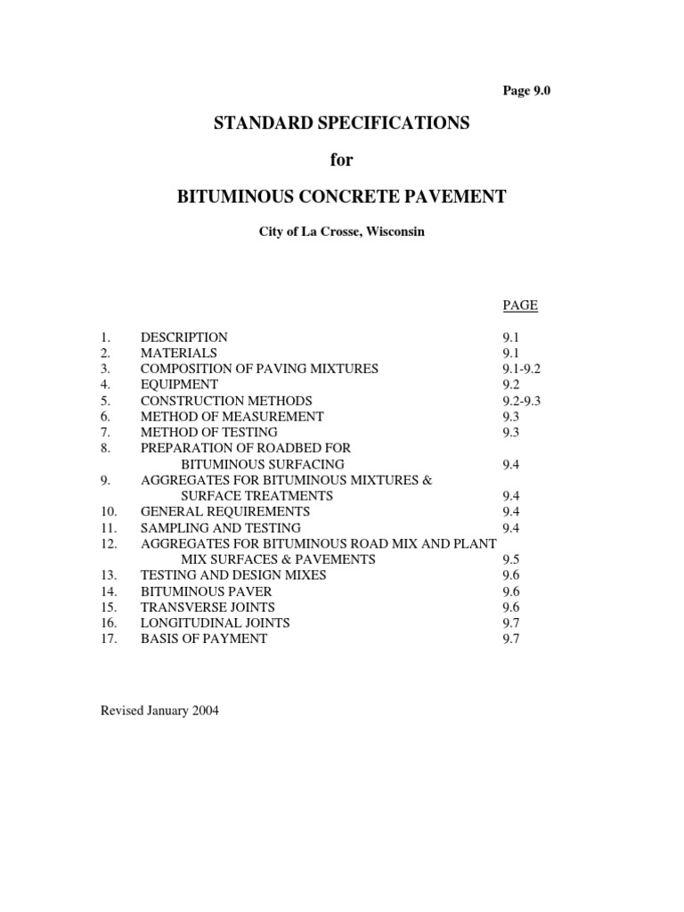 Bituminous Concrete Pavement PDF PDF Road Surface Asphalt