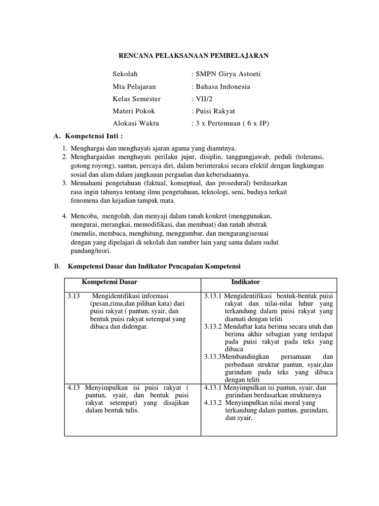 3.134.13 RPP Puisi Rakyat