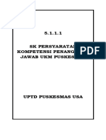 5.1.1.1 SK Persyaratan Kompetensi Penanggung Jawab Ukm Puskesmas