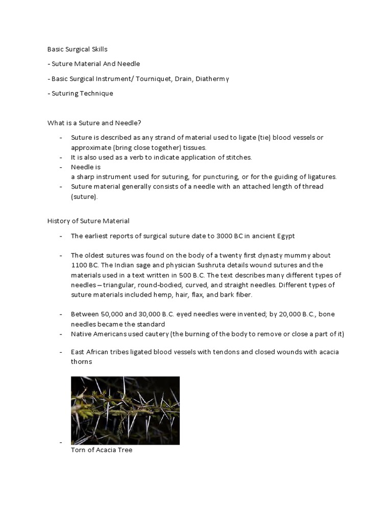 Essential Guide to Surgical Sutures | PDF | Surgical Suture | Medical ...