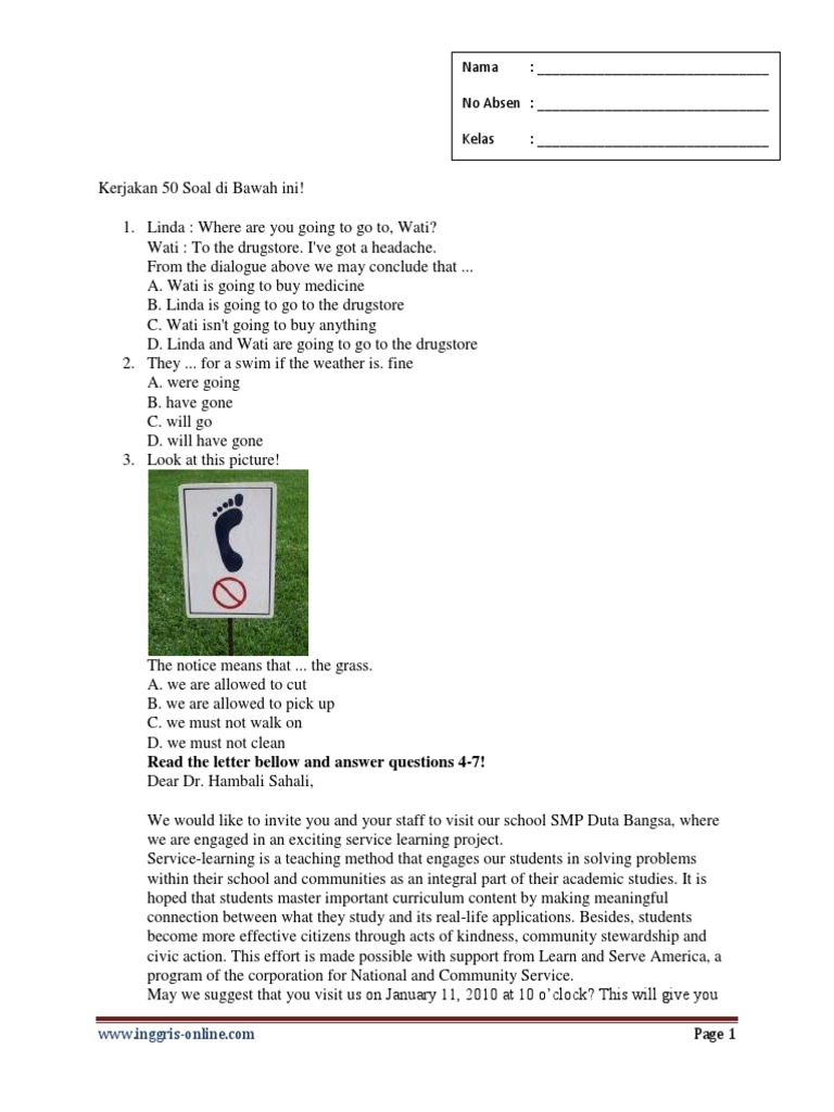 Contoh Soal Must And Mustn T - Berbagi Contoh Soal