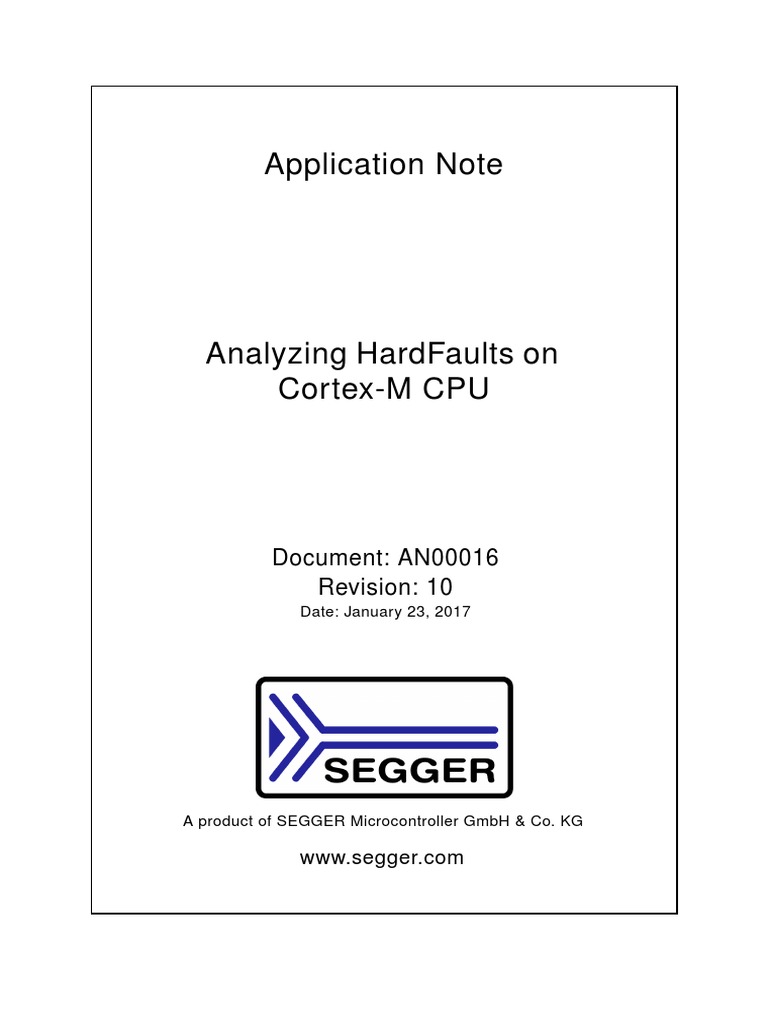 Analyzing HardFaults On Cortex-M CPU | PDF | Computer Data Storage ...