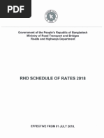 RHD Schedule of Rates 2018