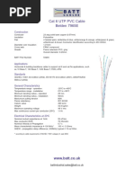 Cat 6 UTP PVC Cable Belden 7965E: Construction