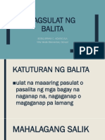 Pagsulat NG Balita