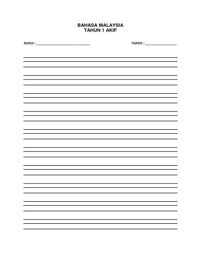 Buku Garis Tiga BM Buku Garis Tiga BM