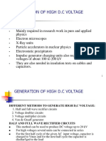 Generation of High D.C Voltage