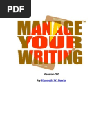 Download Manage Your Writing 30 by kennethwdavis SN38384 doc pdf
