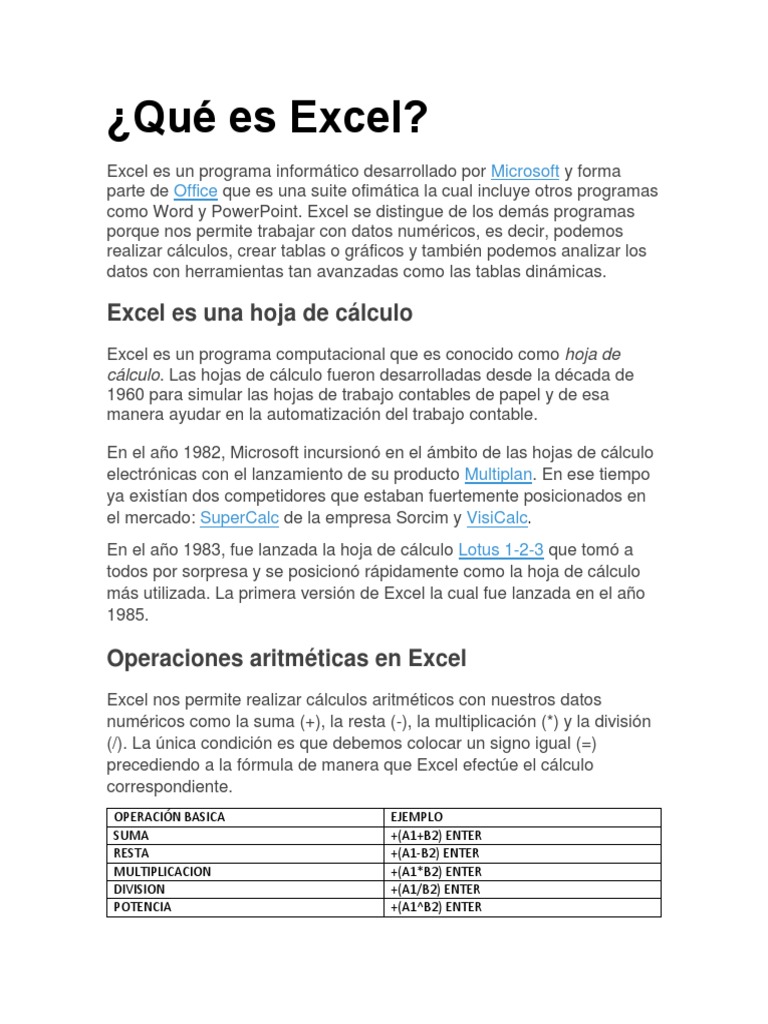 Resumen de Excel Lab de Informatica | PDF | Microsoft Excel | Hoja de ...