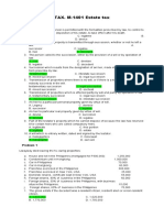 Estate Tax and Donor's Tax