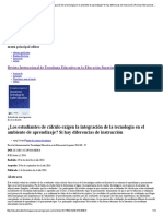 ¿Los Estudiantes de Cálculo Exigen La Integración de La Tecnología en El Ambiente de Aprendizaje_ Si Hay Diferencias de Instrucción _ Revista Internacional de Tecnología Educativa en La Educación Superior _ Texto Completo