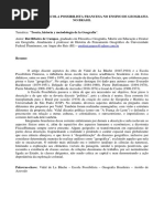 Escola Francesa e o Ensino de Geografia No Brasil
