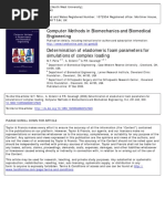 Determination of Elastomeric Foam Parameters For Simulations of Complex Loading