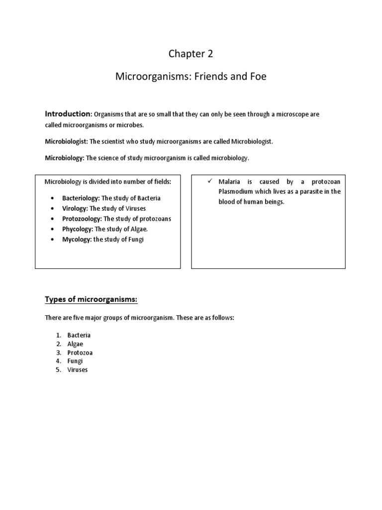 Chapter 2 Microorganisms Pdf Food Preservation Microorganism
