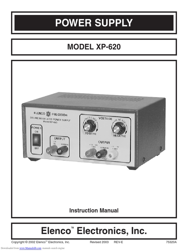 Bench Power Supply - Xp620 | PDF | Rectifier | Power Supply
