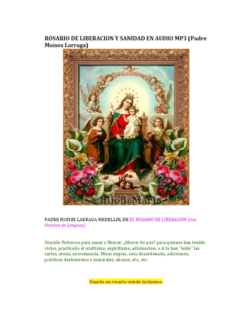 Rosario de Liberacion y Sanidad | PDF | Dios en el cristianismo ...